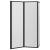 Paravan de duș Manual Negru 132 x 2 x 140 cm Aluminiu GartenMobel Dekor