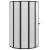Paravan de duș Pliere Other Manual Negru 168 x 140 cm Aluminiu GartenMobel Dekor