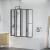 Paravan de duș Pliere Other Manual Negru 168 x 140 cm Aluminiu GartenMobel Dekor