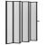 Paravan de duș Pliere Other Manual Negru 168 x 140 cm Aluminiu GartenMobel Dekor