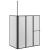 Paravan de duș Pliere Other Negru 120 x 70 x 137 cm Aluminiu GartenMobel Dekor