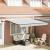 Copertină cu Manual Antracit 3 x 2,5 m Metal GartenMobel Dekor
