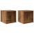Dulap de perete 2 pcs Lemn vechi 37 x 37 x 37 cm Lemn compozit GartenMobel Dekor