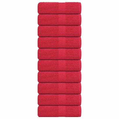 Prosoape pentru oaspeți 10 buc Roșu 360 g/m² 100% bumbac GartenMobel Dekor