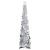 Brad de Crăciun artificial tip pop-up, argintiu, 120 cm, PET GartenMobel Dekor
