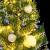 Brad Crăciun artificial, 150 LED/globuri/zăpadă pufoasă, 120 cm GartenMobel Dekor