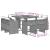 Set mobilier grădină cu perne, 9 piese, gri, poliratan GartenMobel Dekor