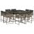 Set mobilier grădină cu perne, 9 piese, gri, poliratan GartenMobel Dekor