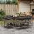 Set mobilier grădină cu perne, 9 piese, gri, poliratan GartenMobel Dekor