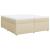 Pat box spring cu saltea, crem, 200x200 cm, textil GartenMobel Dekor