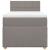 Pat box spring cu saltea, gri taupe, 100x200 cm, textil GartenMobel Dekor