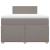 Pat box spring cu saltea, gri taupe, 120x200 cm, textil GartenMobel Dekor