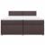 Pat box spring cu saltea, maro închis, 200x200 cm, textil GartenMobel Dekor