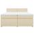 Pat box spring cu saltea, crem, 200x200 cm, textil GartenMobel Dekor