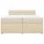 Pat box spring cu saltea, crem, 200x200 cm, textil GartenMobel Dekor