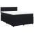 Pat box spring cu saltea, negru, 140x200 cm, catifea GartenMobel Dekor