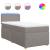 Pat box spring cu saltea, gri taupe, 100x200 cm, textil GartenMobel Dekor