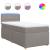 Pat box spring cu saltea, gri taupe, 100x200 cm, textil GartenMobel Dekor