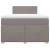 Pat box spring cu saltea, gri taupe, 120x200 cm, textil GartenMobel Dekor