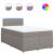 Pat box spring cu saltea, gri taupe, 120x200 cm, textil GartenMobel Dekor