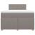 Pat box spring cu saltea, gri taupe, 120x200 cm, textil GartenMobel Dekor