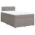 Pat box spring cu saltea, gri taupe, 120x200 cm, textil GartenMobel Dekor