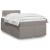 Pat box spring cu saltea, gri taupe, 120x200 cm, textil GartenMobel Dekor