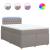 Pat box spring cu saltea, gri taupe, 120x200 cm, textil GartenMobel Dekor