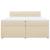 Pat box spring cu saltea, crem, 200x200 cm, textil GartenMobel Dekor