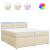 Pat box spring cu saltea, crem, 200x200 cm, textil GartenMobel Dekor