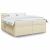 Pat box spring cu saltea, crem, 200x200 cm, textil GartenMobel Dekor
