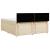 Pat box spring cu saltea, crem, 200x200 cm, textil GartenMobel Dekor