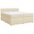 Pat box spring cu saltea, crem, 200x200 cm, textil GartenMobel Dekor