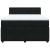 Pat box spring cu saltea, negru, 140x200 cm, catifea GartenMobel Dekor
