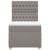 Pat box spring cu saltea, gri taupe, 100x200 cm, textil GartenMobel Dekor