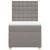 Pat box spring cu saltea, gri taupe, 100x200 cm, textil GartenMobel Dekor