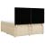 Pat box spring cu saltea, crem, 200x200 cm, textil GartenMobel Dekor