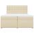 Pat box spring cu saltea, crem, 200x200 cm, textil GartenMobel Dekor