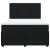 Pat box spring cu saltea, negru, 140x200 cm, catifea GartenMobel Dekor
