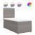 Pat box spring cu saltea, gri taupe, 100x200 cm, textil GartenMobel Dekor