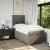 Pat box spring cu saltea, gri taupe, 100x200 cm, textil GartenMobel Dekor