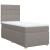 Pat box spring cu saltea, gri taupe, 100x200 cm, textil GartenMobel Dekor