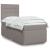 Pat box spring cu saltea, gri taupe, 100x200 cm, textil GartenMobel Dekor