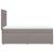 Pat box spring cu saltea, gri taupe, 100x200 cm, textil GartenMobel Dekor