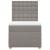 Pat box spring cu saltea, gri taupe, 100x200 cm, textil GartenMobel Dekor