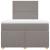 Pat box spring cu saltea, gri taupe, 120x200 cm, textil GartenMobel Dekor