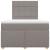 Pat box spring cu saltea, gri taupe, 120x200 cm, textil GartenMobel Dekor
