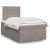 Pat box spring cu saltea, gri taupe, 120x200 cm, textil GartenMobel Dekor