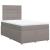 Pat box spring cu saltea, gri taupe, 120x200 cm, textil GartenMobel Dekor