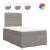 Pat box spring cu saltea, gri taupe, 120x200 cm, textil GartenMobel Dekor